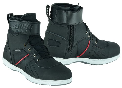 Men black leather motorcycle - men's,