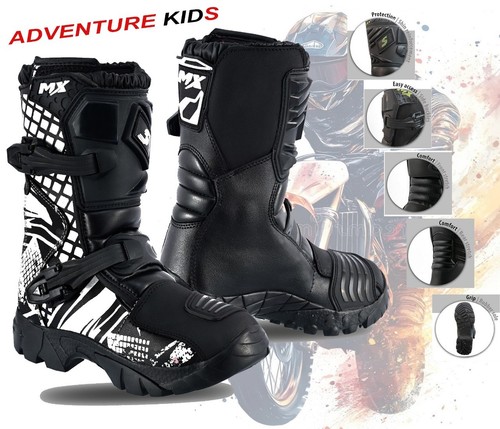 Kids black white leather - kids, &
