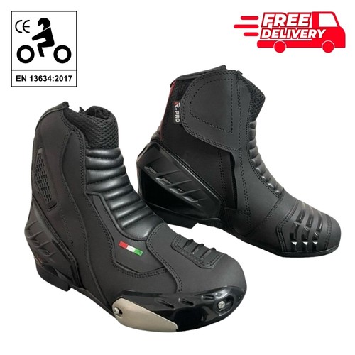 Mens black leather - black, short