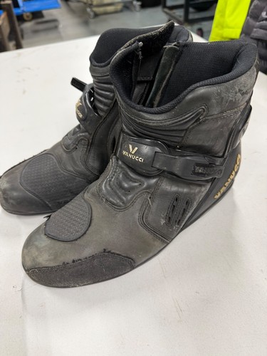 Vanucci motorcycle boots size - vanucci,