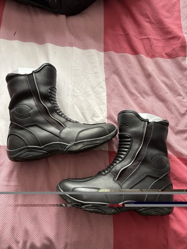 Leather motorcycle boots size - leather,